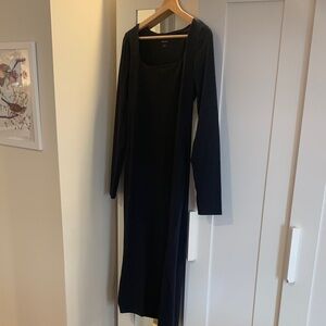 NWT Anthropologie Daily Practice Square Neck Midi Dress